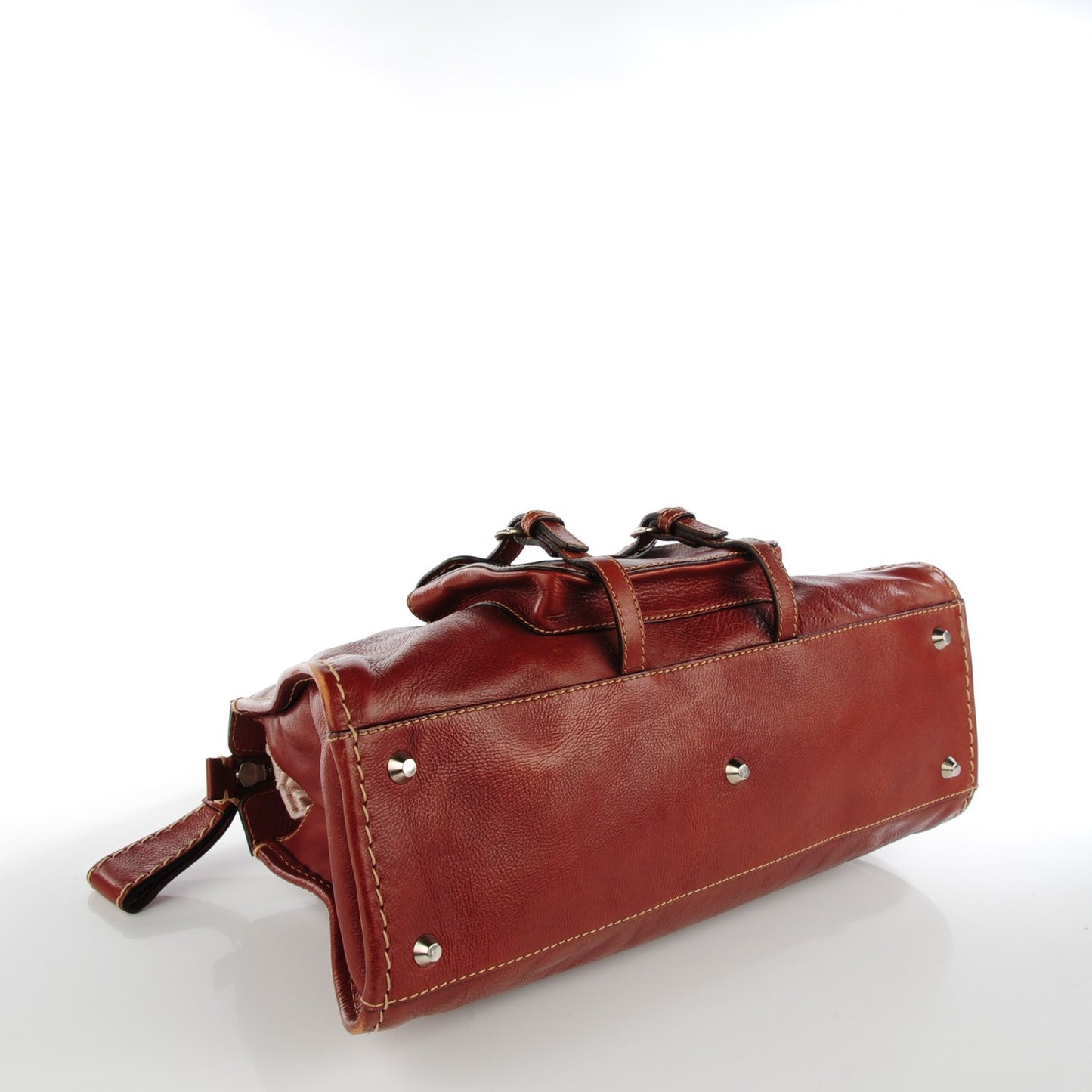 Calfskin Edith Satchel Whiskey