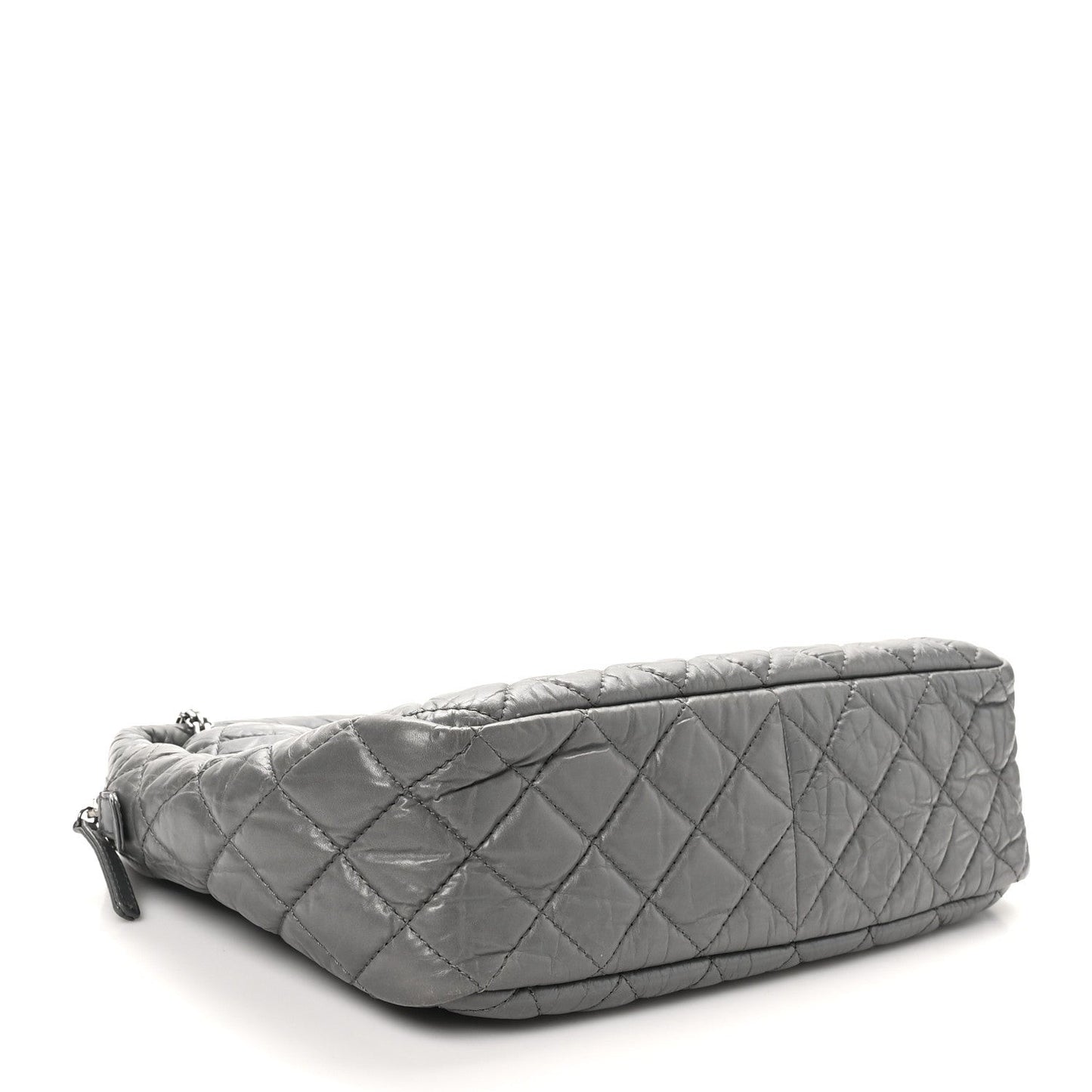 Aged Calfskin Quilted Large Reissue Camera Case Grey