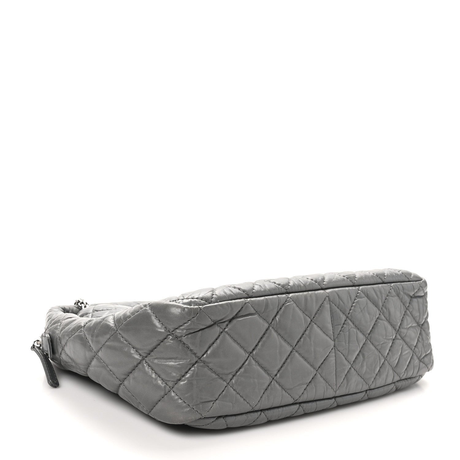 Chanel Aged Calfskin Quilted Large Reissue Camera Case Grey 4 of 7