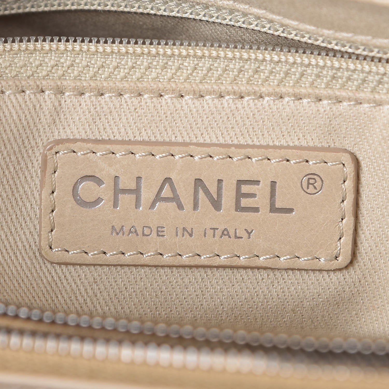 Chanel Glazed Calfskin Quilted Tote Light Beige 6 of 12