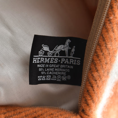 Hermes Wool Cashmere Avalon Pillow PM Ecru Potiron 3 of 3