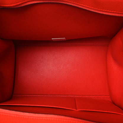 Celine Drummed Calfskin Suede Medium Trapeze Vermillion 5 of 8