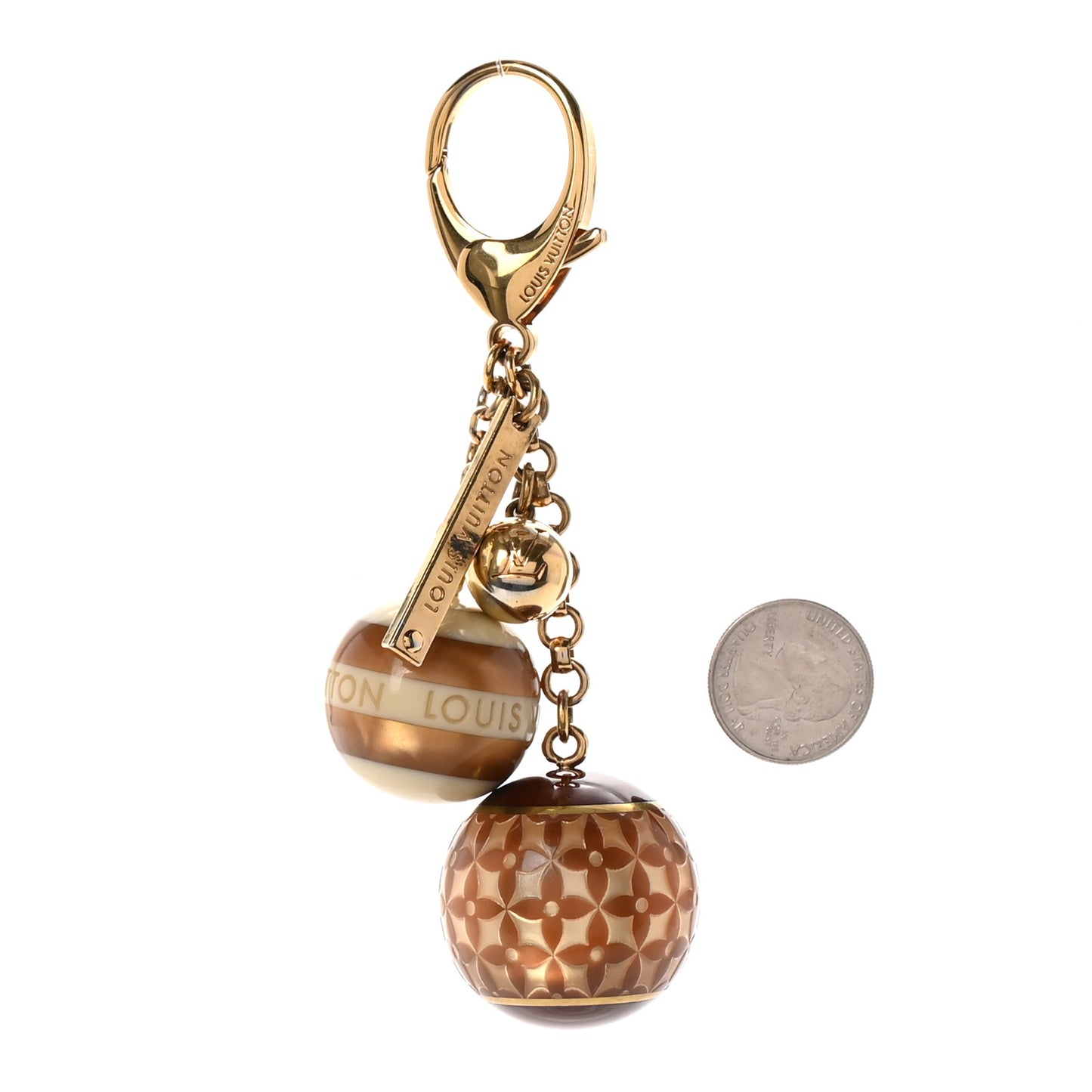 Mini Lin Croisette Bag Charm Beige