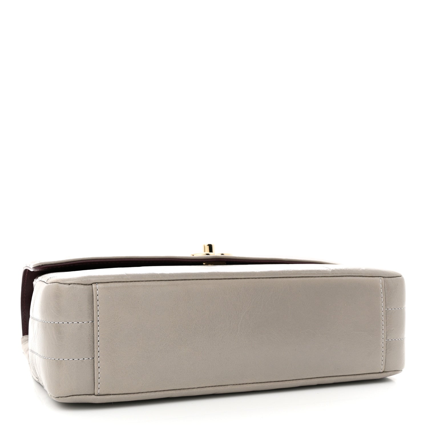 Chanel Shiny Lambskin Chevron Quilted Miroir Grey 4 of 13