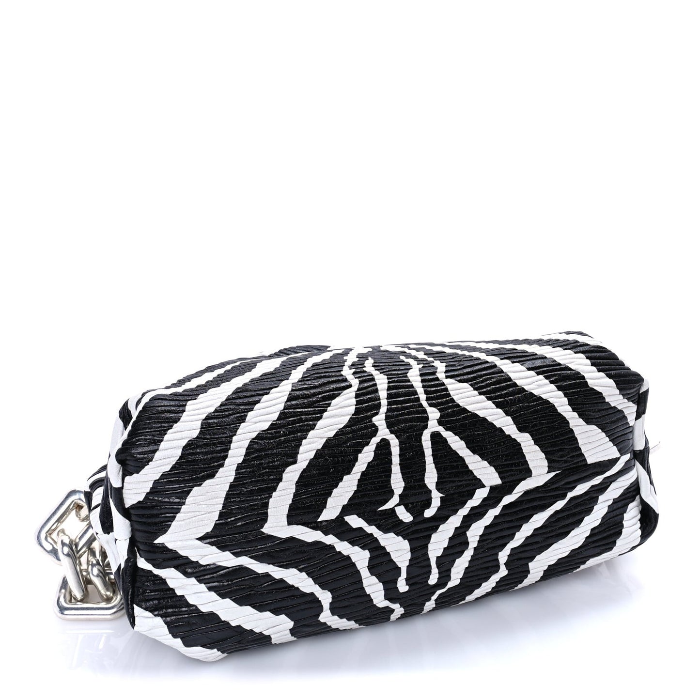 Nappa Zebra Print The Pouch Chain  White Black