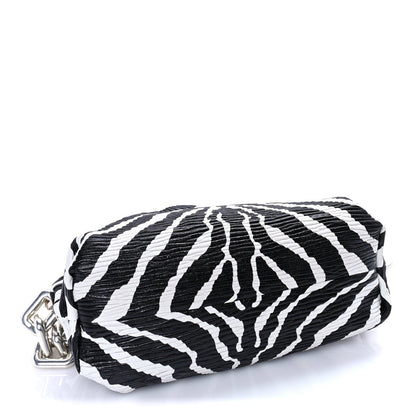 Bottega Veneta Nappa Zebra Print The Pouch Chain  White Black 3 of 7