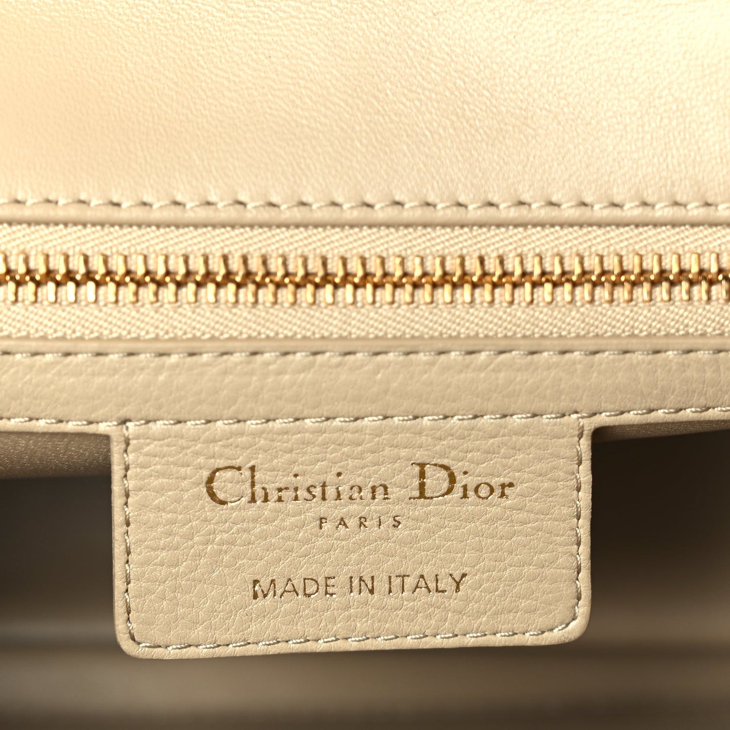 Supple Calfskin Cannage Medium Caro Bag Beige
