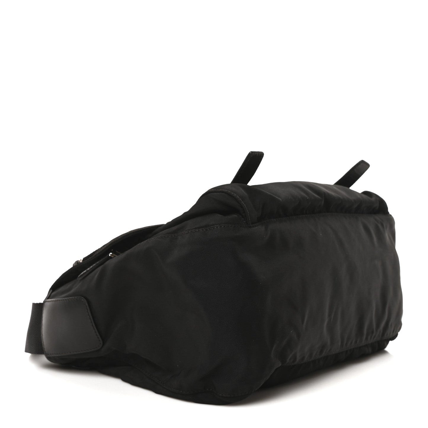 Tessuto Nylon Saffiano Vela Messenger Bag Black