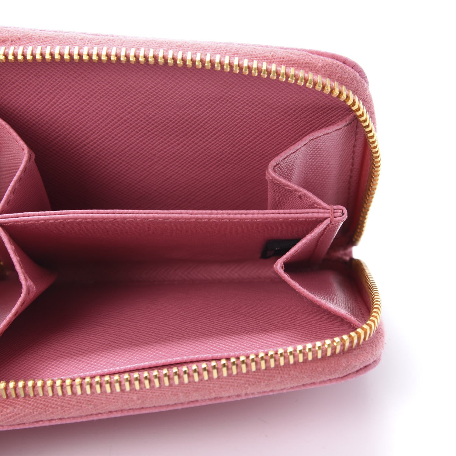 Prada Saffiano Metal Zip Coin Purse Geranio 5 of 12