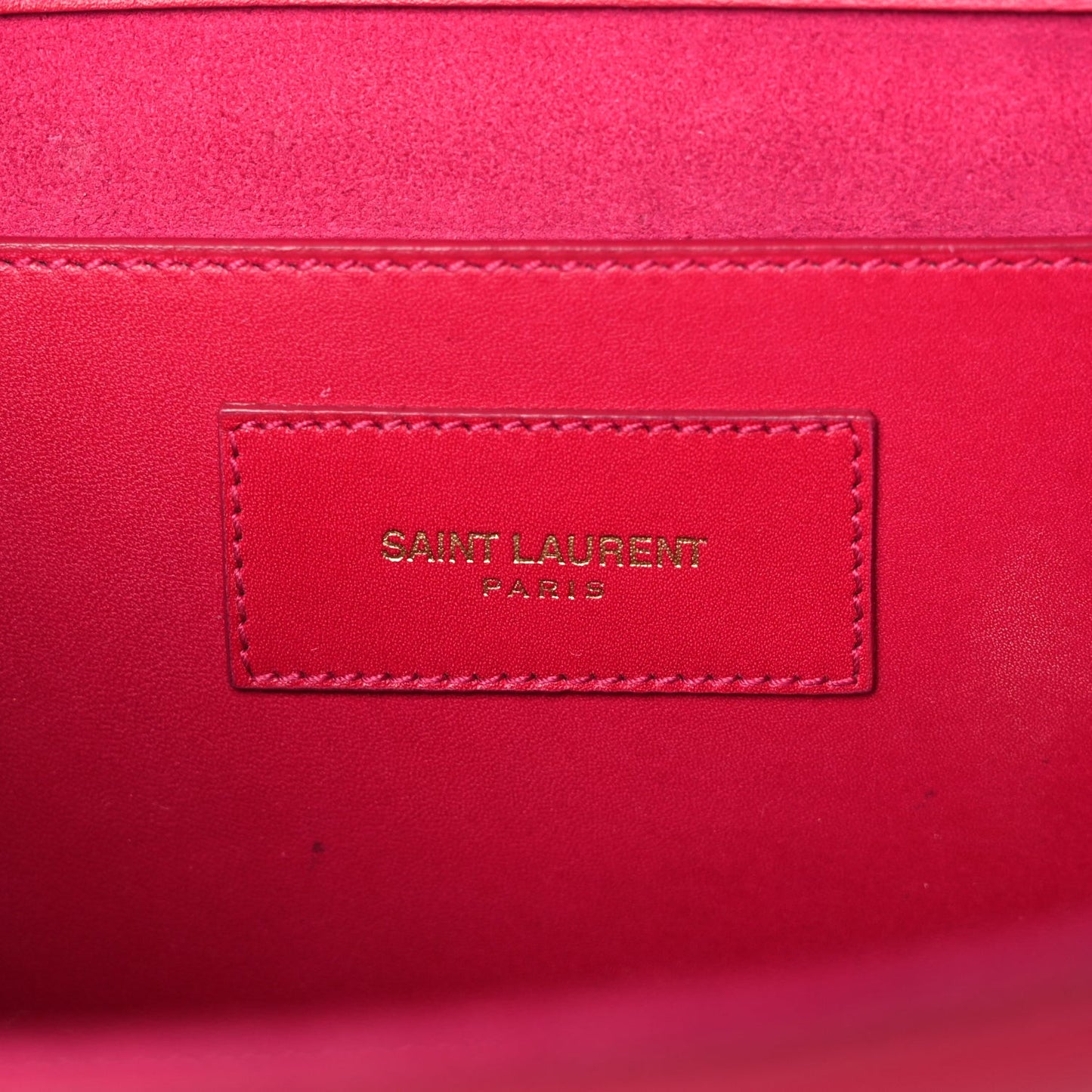 Smooth Calfskin Classic Monogram Cassandre Clutch Lipstick Fuchsia