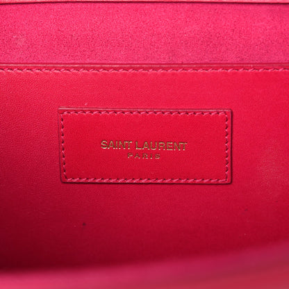 Saint Laurent Smooth Calfskin Classic Monogram Cassandre Clutch Lipstick Fuchsia 6 of 12