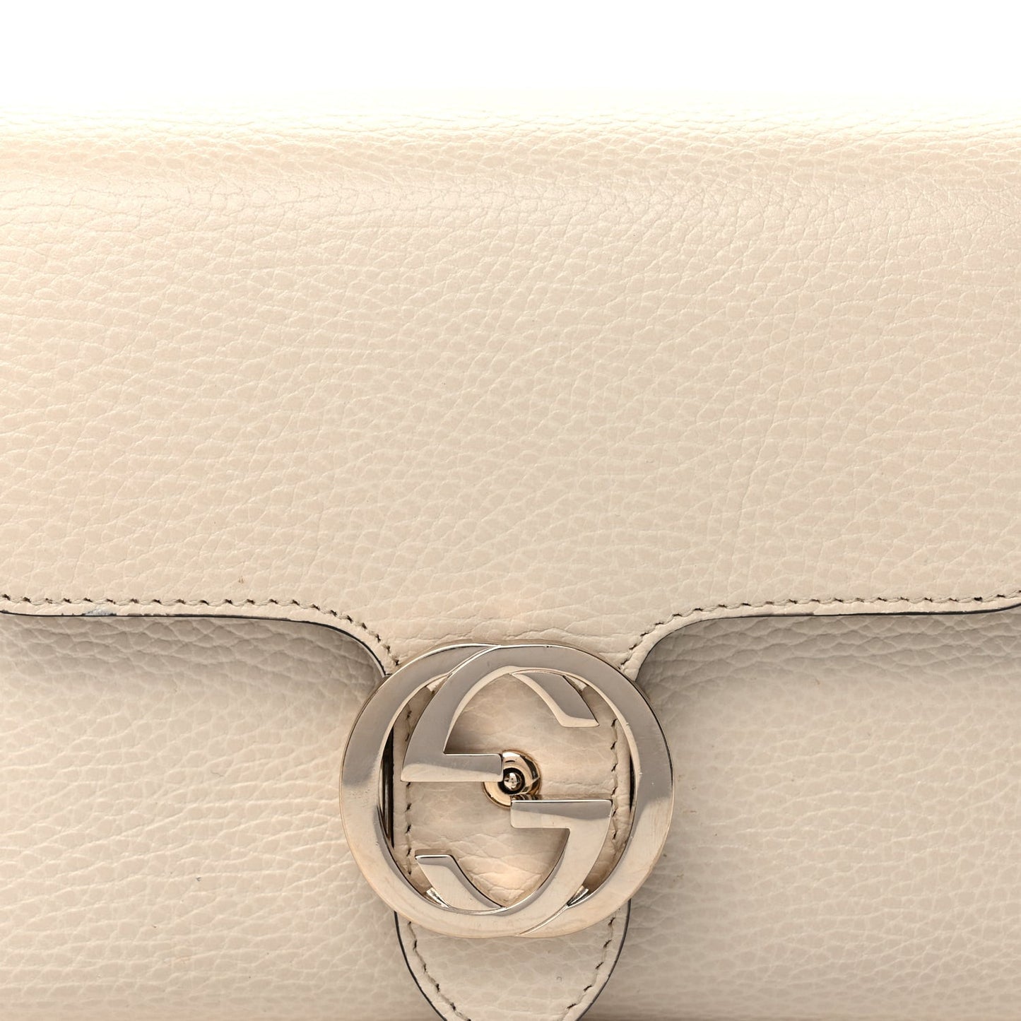 Dollar Calfskin Interlocking G Crossbody Bag  Ivoire