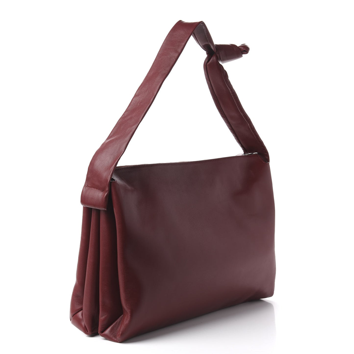 Lambskin Medium Knotted Bag Burgundy