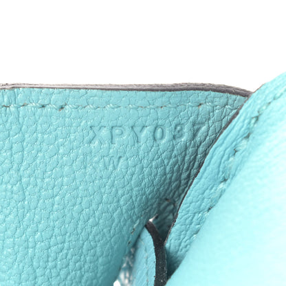Hermes Taurillon Clemence Birkin 30 Bleu Atoll 8 of 12