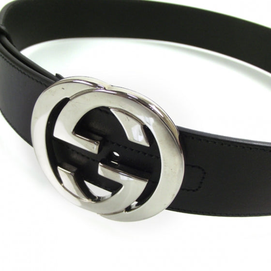 Leather GG Belt Black 32