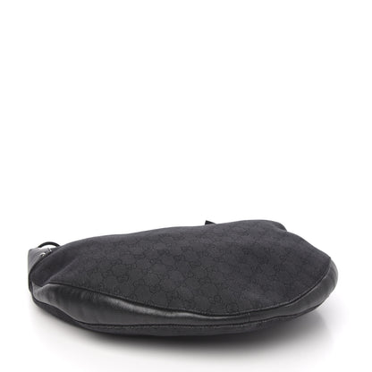 Gucci Denim Monogram Half Moon Hobo Black 3 of 9