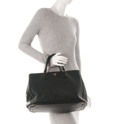 Prada Saffiano Lux Extra Large Galleria Double Zip Tote Black 4 of 9