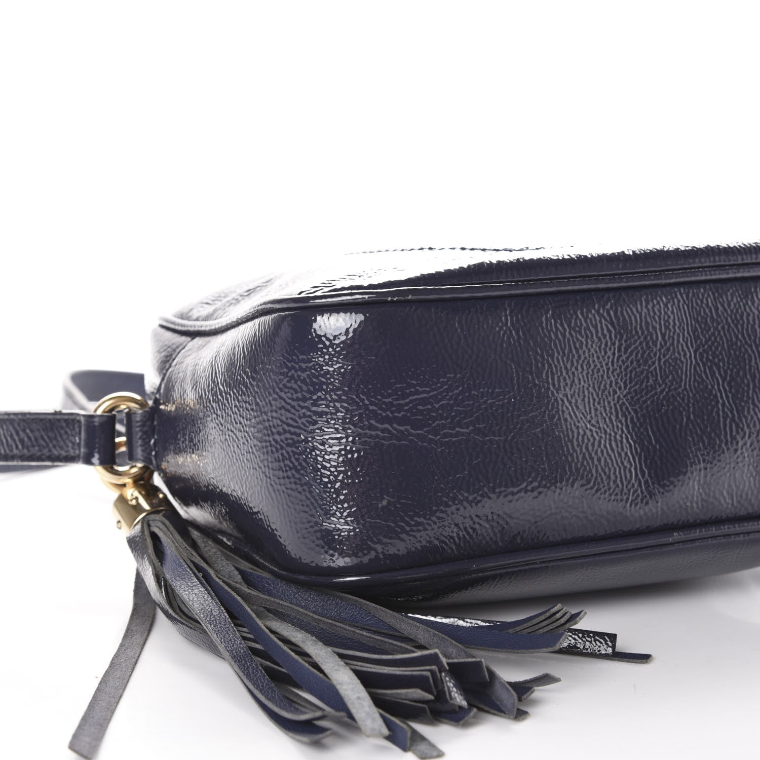 Gucci Vernice Naplack Small Soho Disco Bag Uniform Blue 8 of 10