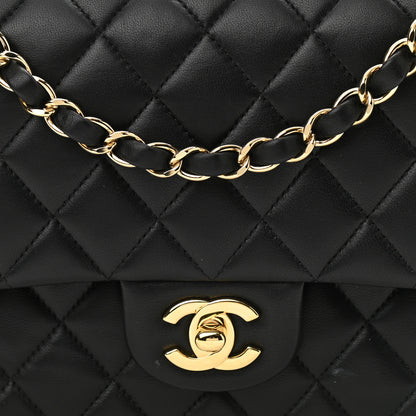 Chanel Lambskin Quilted Medium Double Flap Black 16 of 16