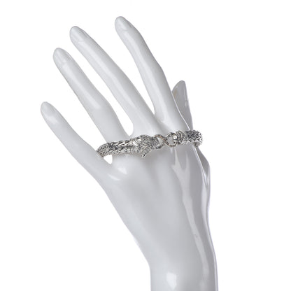 John Hardy Sterling Silver Diamond Blue Topaz Classic Chain Macan Bracelet 2 of 7