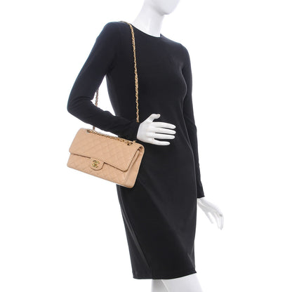 Chanel Caviar Quilted Medium Double Flap Beige Clair 2 of 8