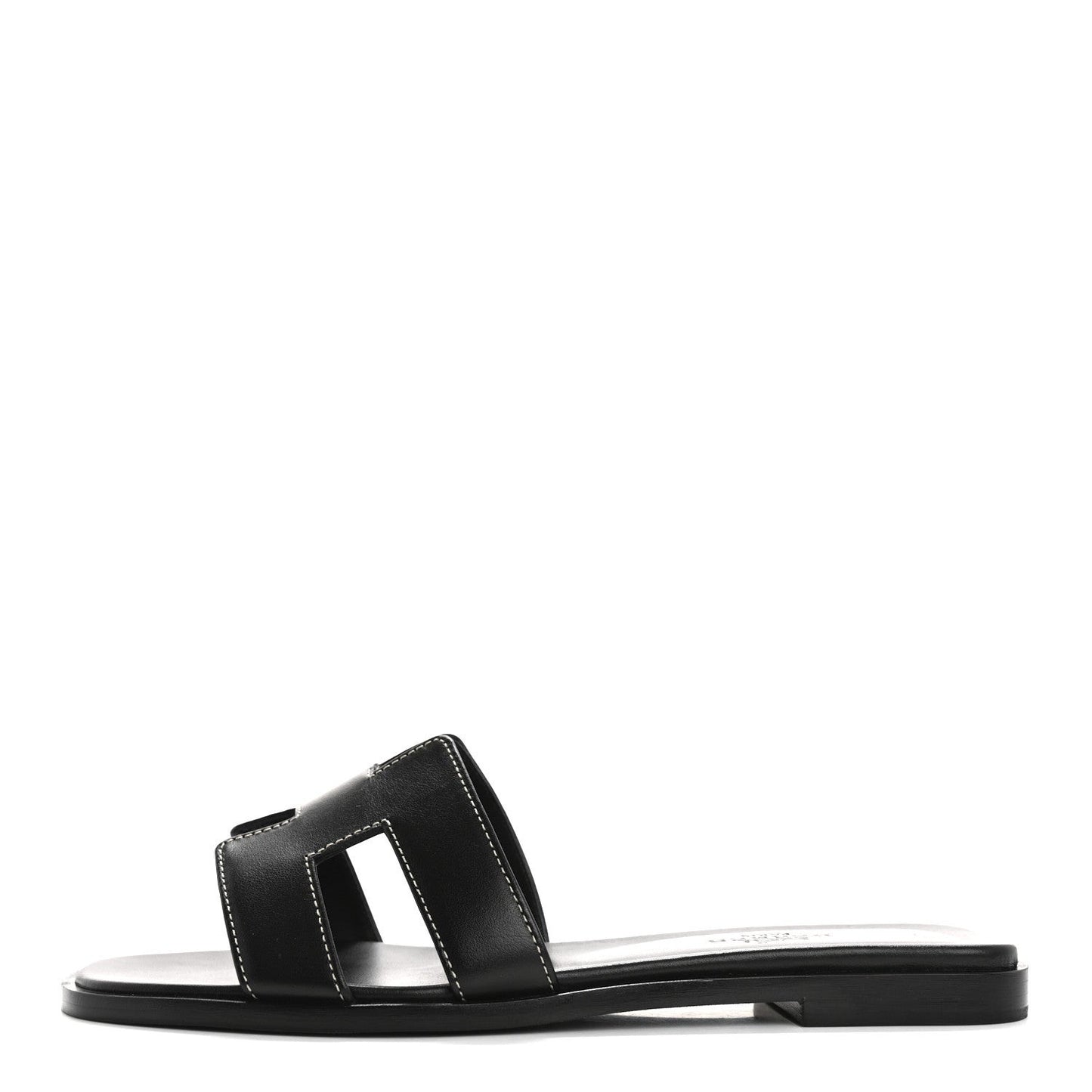 Box Calfskin Oran Sandals 36.5 Black