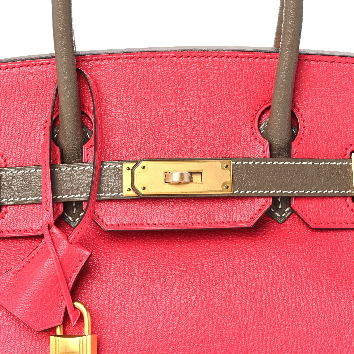 Hermes Chevre Mysore Horseshoe Birkin 30 Rose Lipstick Etoupe 7 of 9