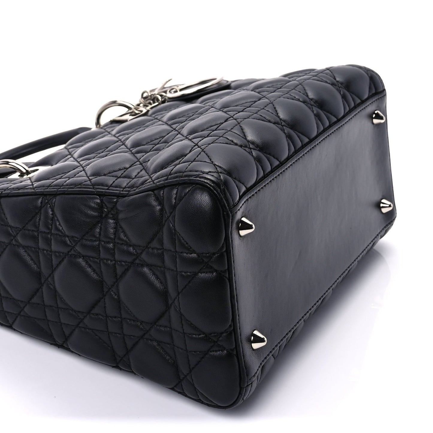 Lambskin Cannage Medium Lady Dior Black