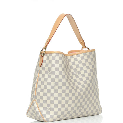 Louis Vuitton Damier Azur Delightful MM Rose Ballerine 3 of 9