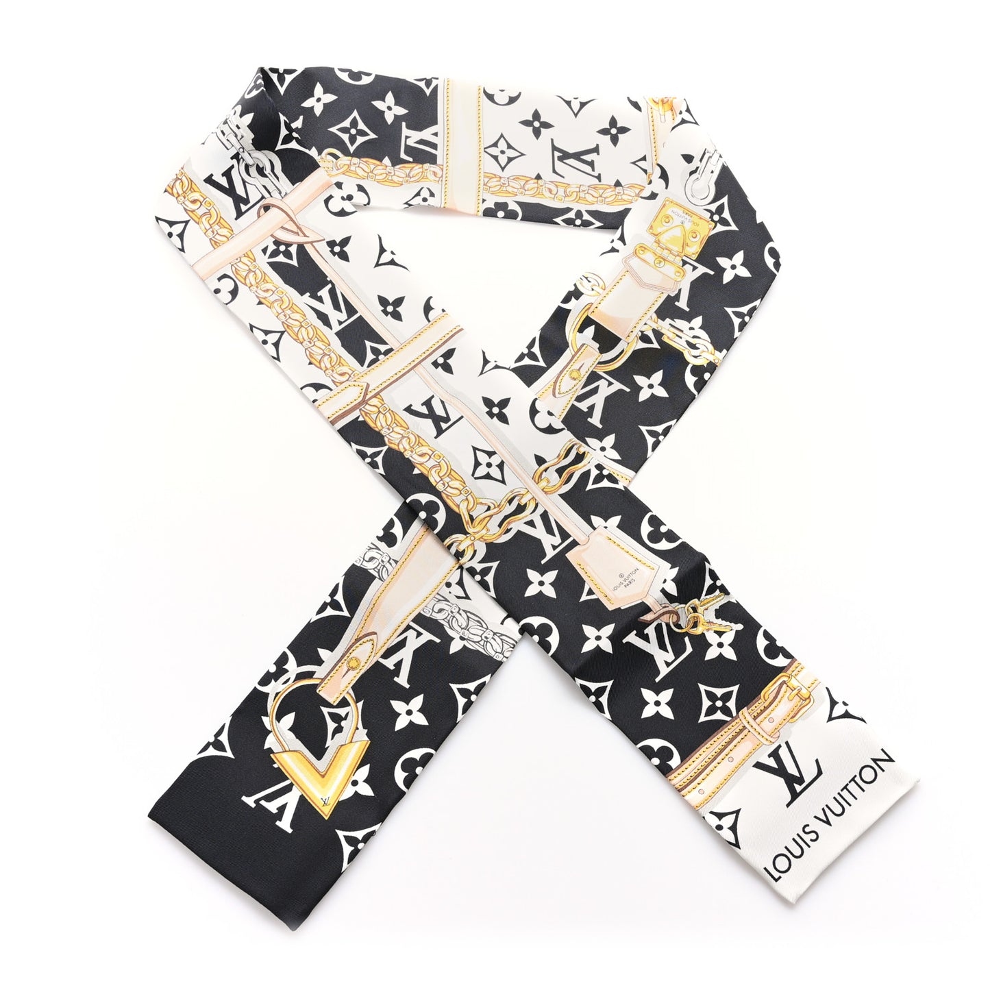 Silk Monogram Confidential Bandeau Black