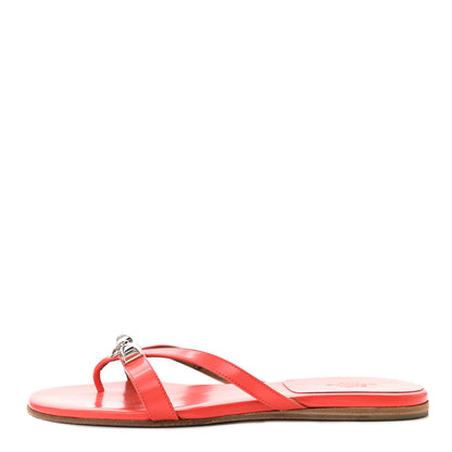 Hermes Nappa Calfskin Corfou Sandals 35.5 1 of 9