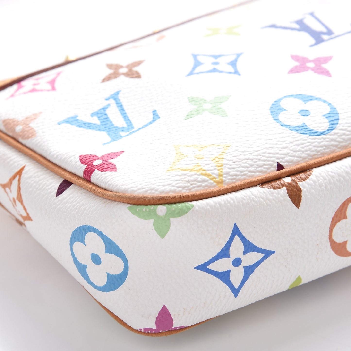 Monogram Multicolor Pochette Accessories White