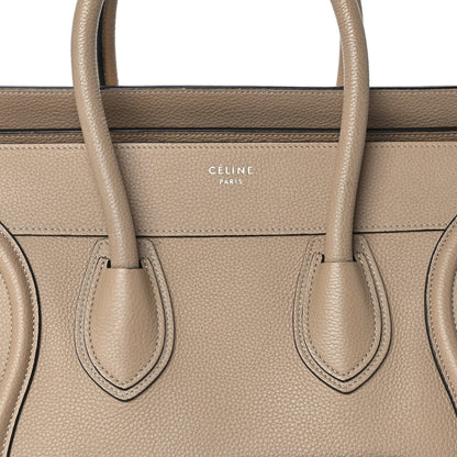 Celine Drummed Calfskin Mini Luggage Dune 6 of 8