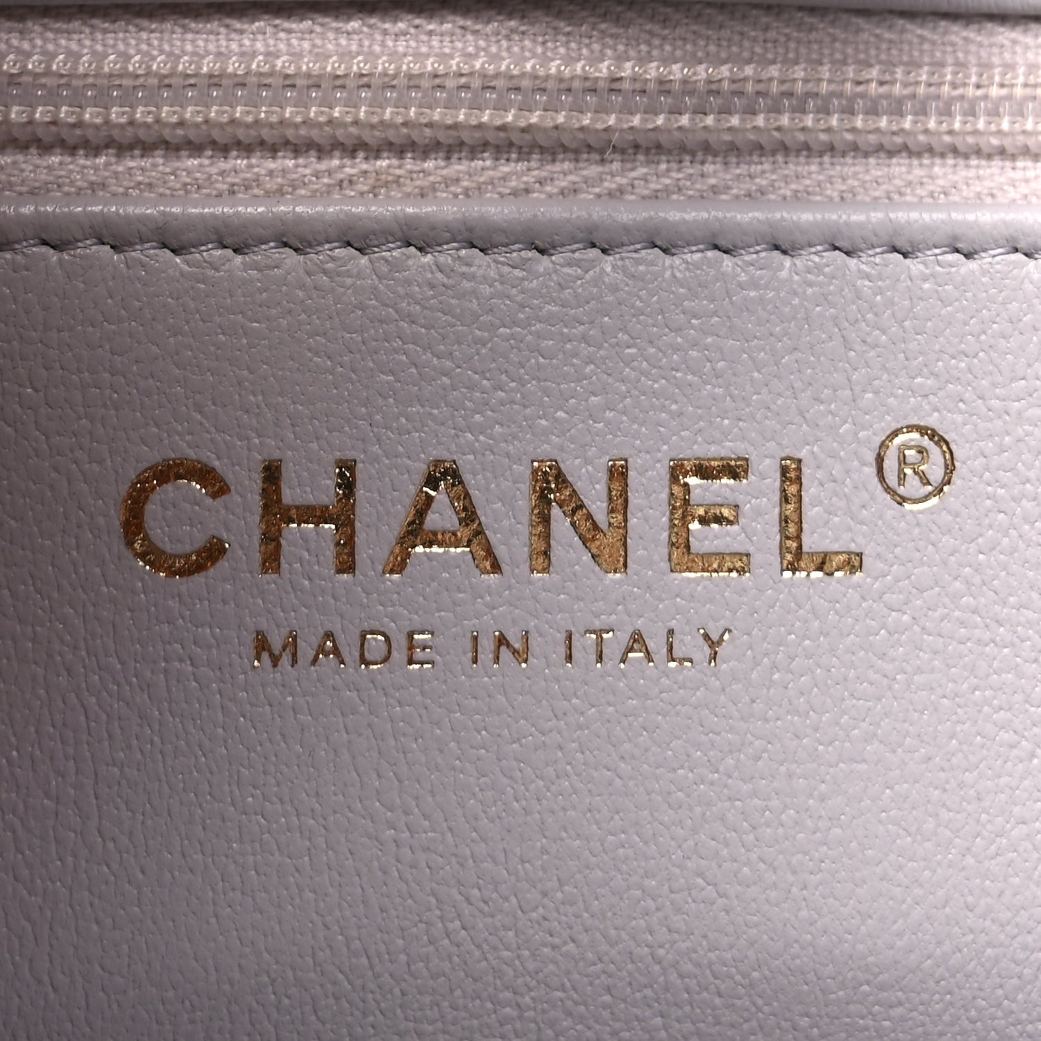Chanel Shiny Aged Calfskin Quilted Nano Kelly Shopper  Light Grey 5 of 8