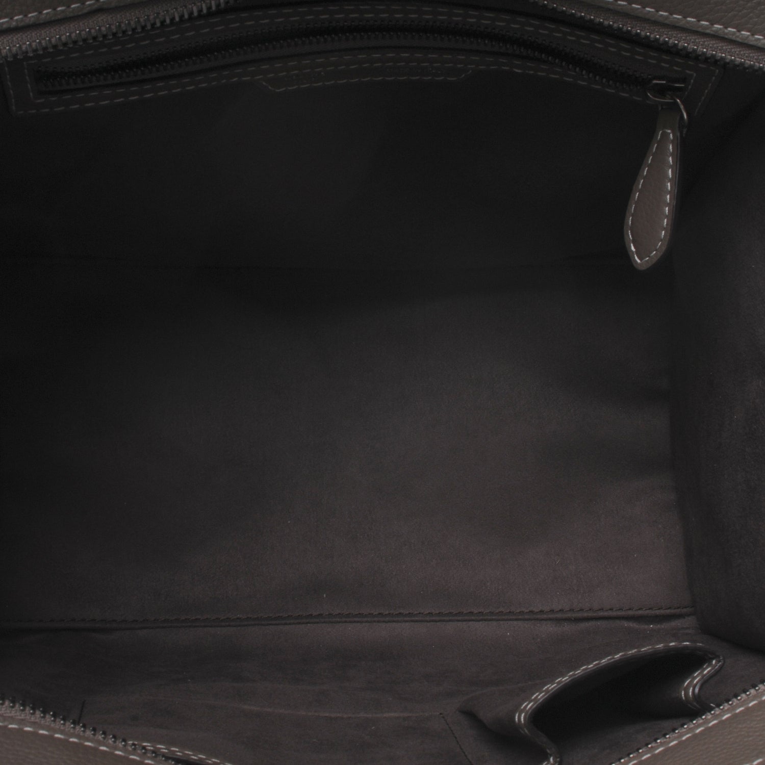 Celine Drummed Calfskin Mini Luggage Bag Souris 7 of 9