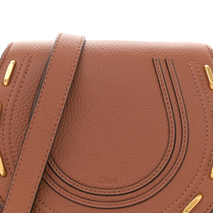 Chloe Grained Calfskin Studded Small Marcie Saddle Tan 8 of 10