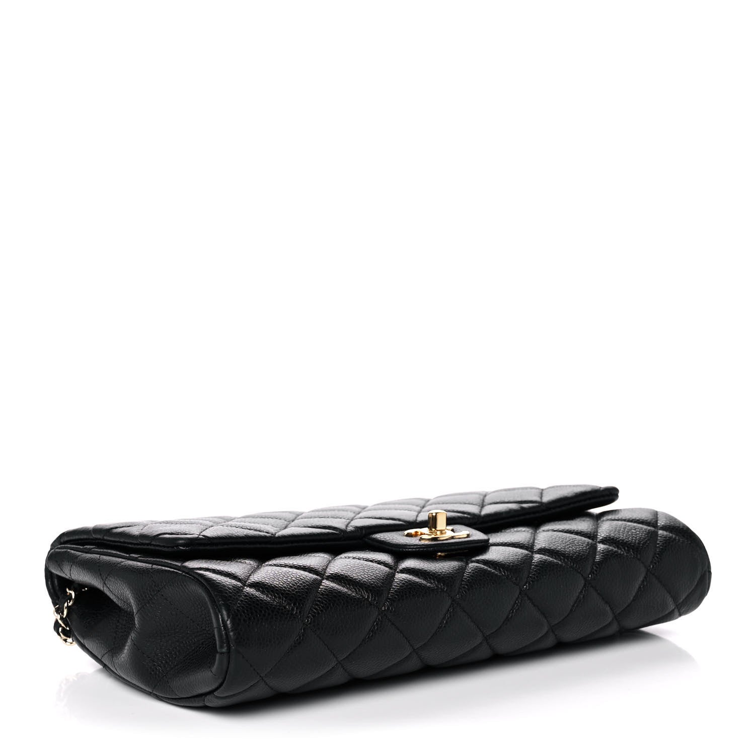 Chanel Caviar Quilted Clutch With Chain Flap Black 4 of 11