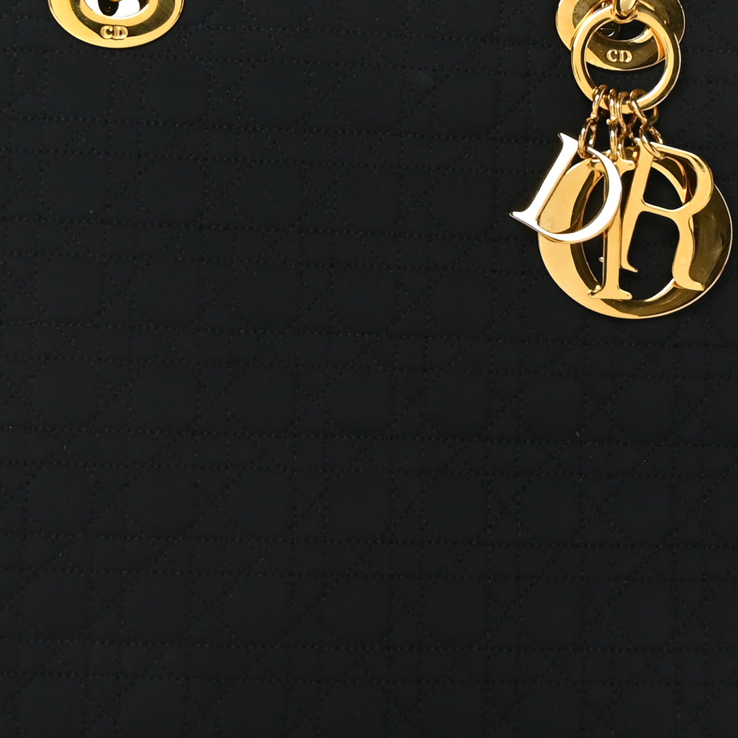 Nylon Cannage Large Lady Dior Black