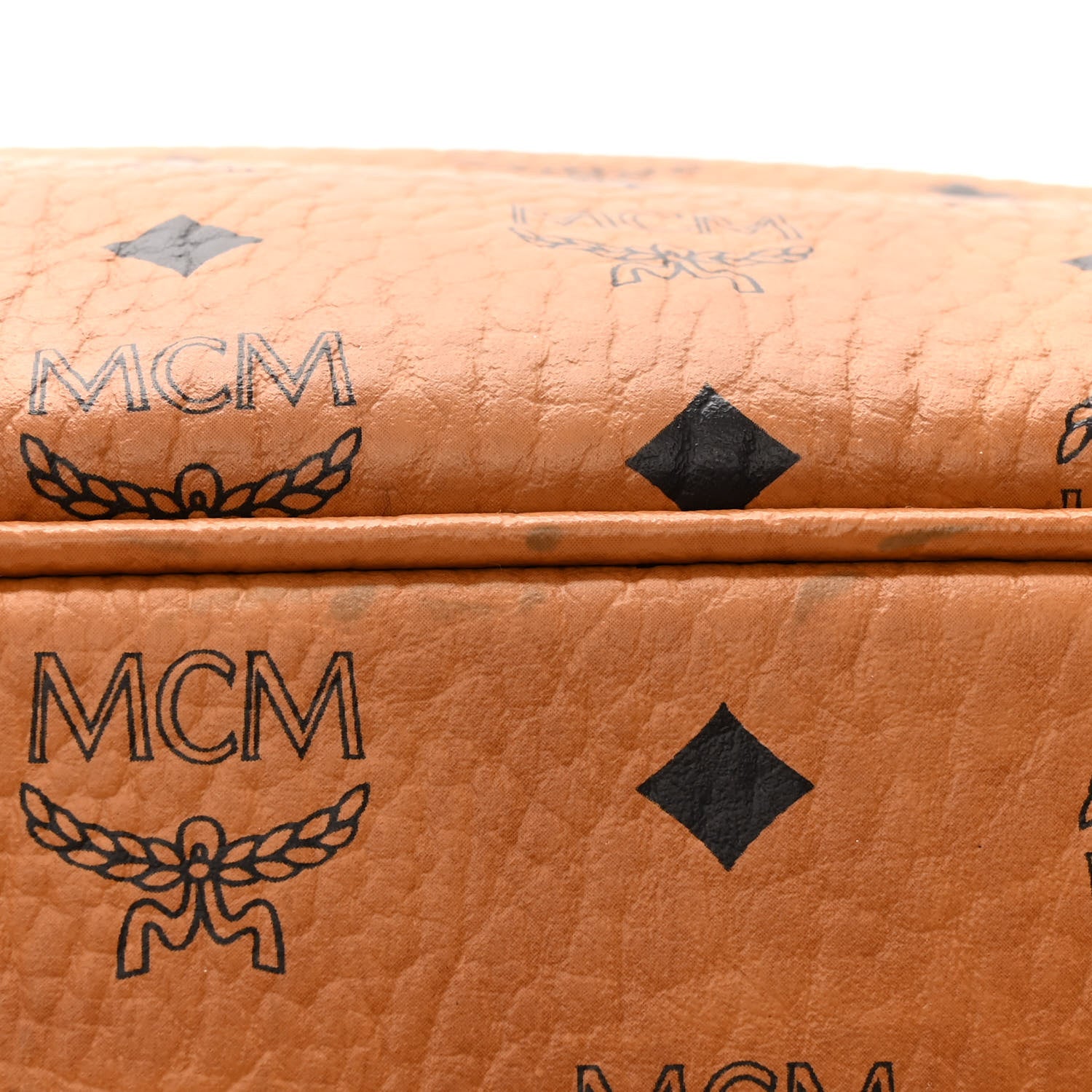 MCM Visetos Medium Project Reversible Shopper Tote Cognac 16 of 16