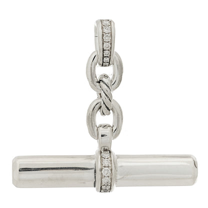 David Yurman Sterling Silver Diamond Lexington Barrel Pendant 1 of 4