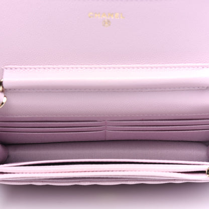 Chanel Caviar Quilted Wallet On Chain WOC Light Pink 4 of 5