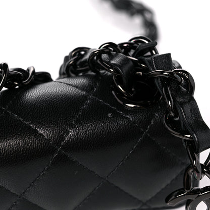 Chanel Lambskin Quilted Mini Chain Belt Bag So Black 6 of 12