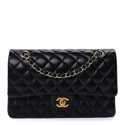 Chanel Lambskin Quilted Medium Double Flap  Black 1 of 8