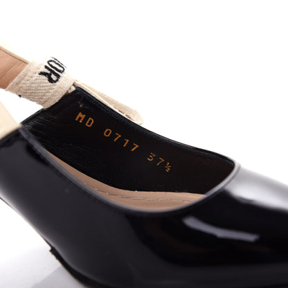Christian Dior Patent Ribbon J'Adior Slingback 65mm Pumps 37.5 Black 10 of 10