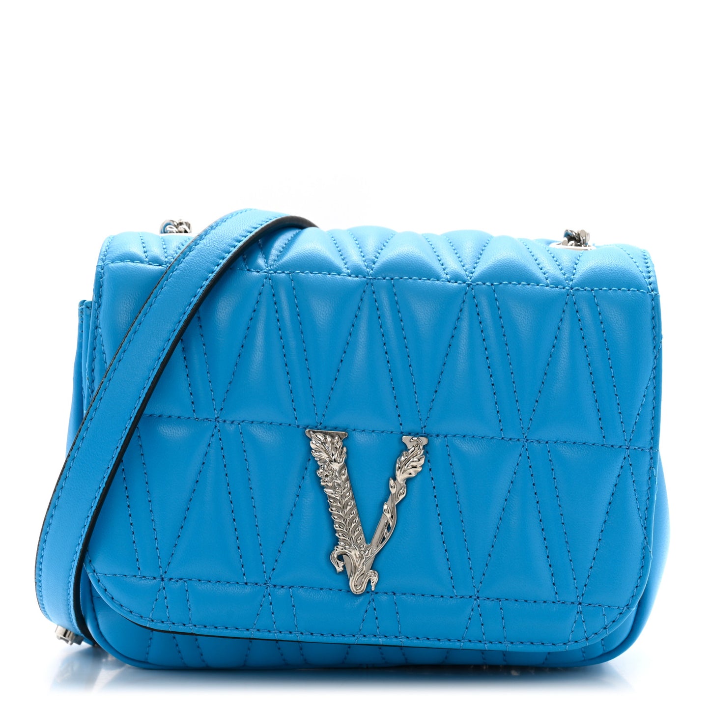 Nappa Quilted Virtus Bag Blue