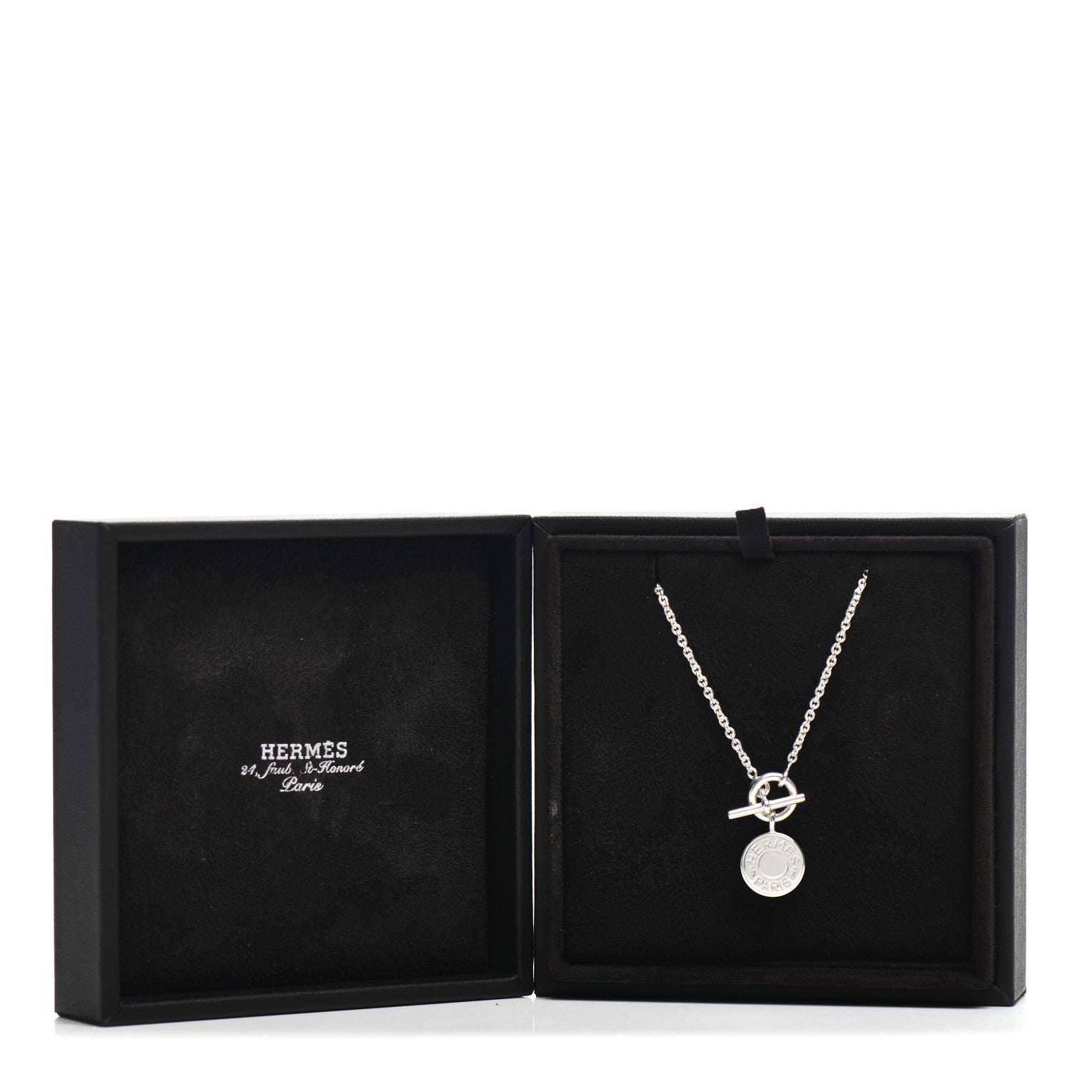 Hermes Sterling Silver Mini Clou de Selle Charm Pendant Necklace 5 of 5