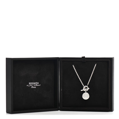 Hermes Sterling Silver Mini Clou de Selle Charm Pendant Necklace 5 of 5