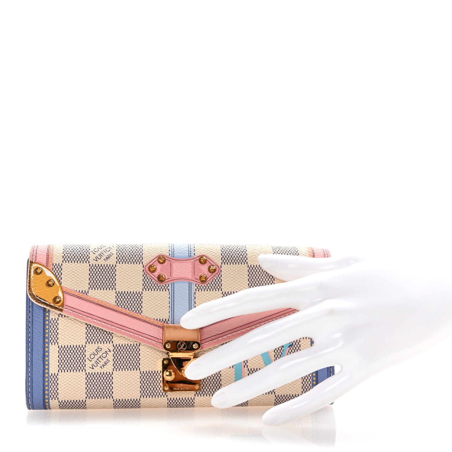 Louis Vuitton Damier Azur Summer Trunks Sarah Wallet NM 2 of 7