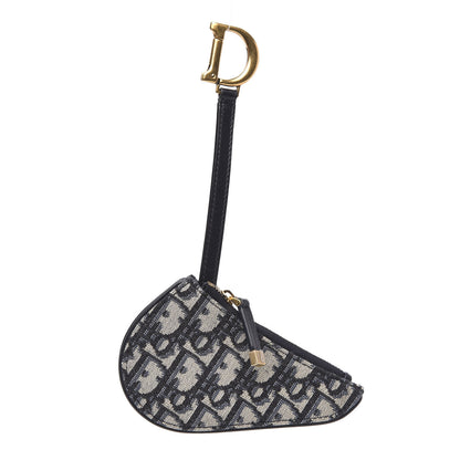 Christian Dior Oblique Saddle Coin Purse Blue 1 of 5
