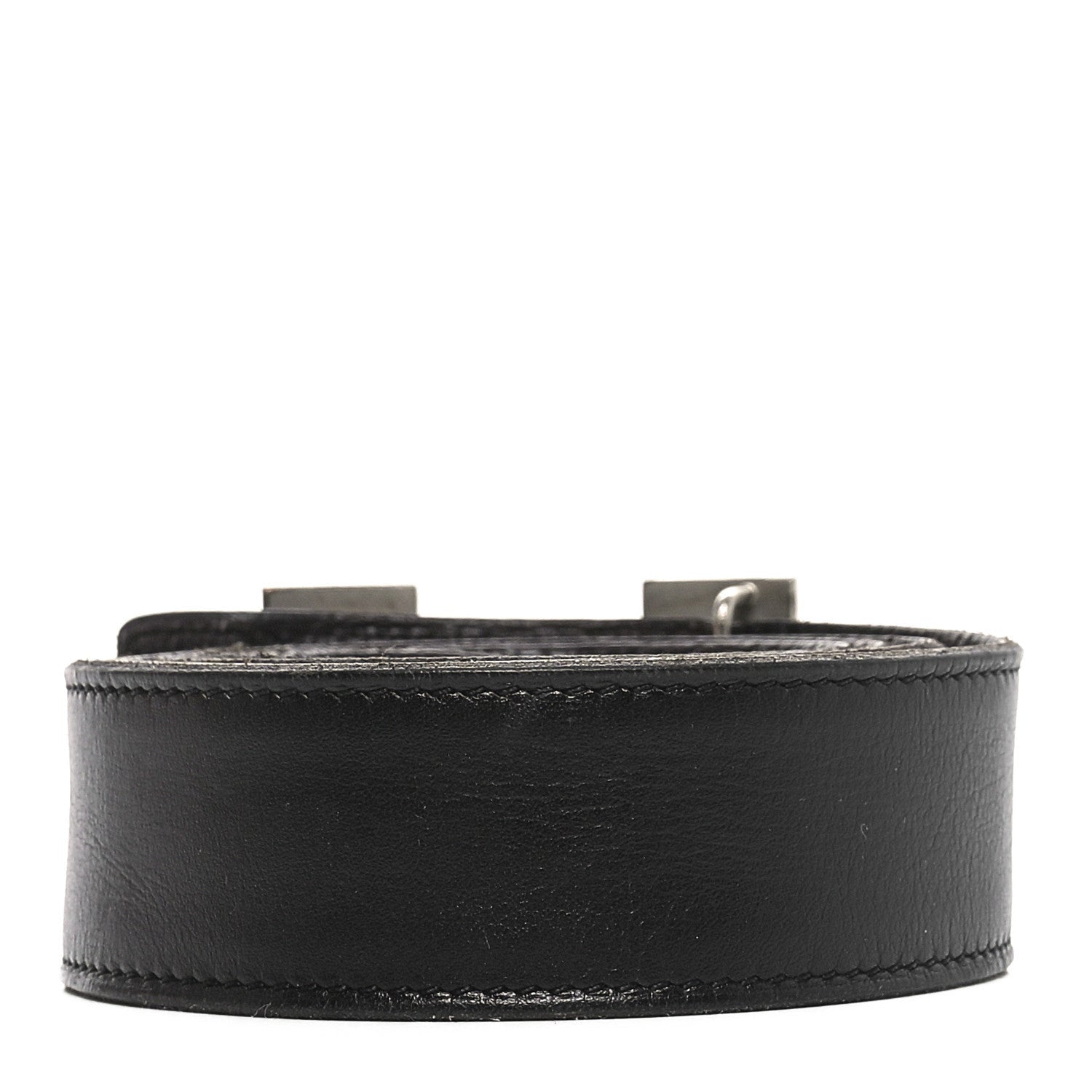 Hermes Box Togo 32mm H Belt 90 36 Black Chocolate 2 of 5